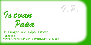 istvan papa business card
