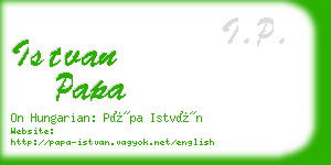 istvan papa business card